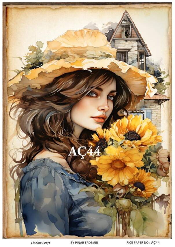 Ayçiçeği Desenli Pirinç Dekopaj Model : AÇ44 - 1