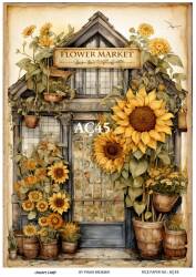 Ayçiçeği Desenli Pirinç Dekopaj Model : AÇ45 - Line Art