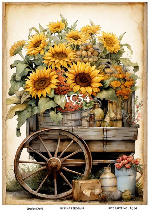 Ayçiçeği Desenli Pirinç Dekopaj Model : AÇ54 - 1
