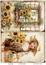 Ayçiçeği Desenli Pirinç Dekopaj Model : AÇ62 - Line Art