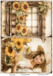 Ayçiçeği Desenli Pirinç Dekopaj Model : AÇ63 - Line Art