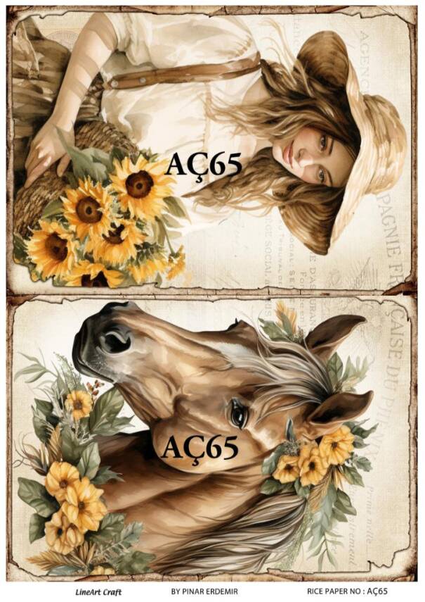 Ayçiçeği Desenli Pirinç Dekopaj Model : AÇ65 - 1