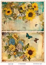 Ayçiçeği Desenli Pirinç Dekopaj Model : AÇ66 - Line Art