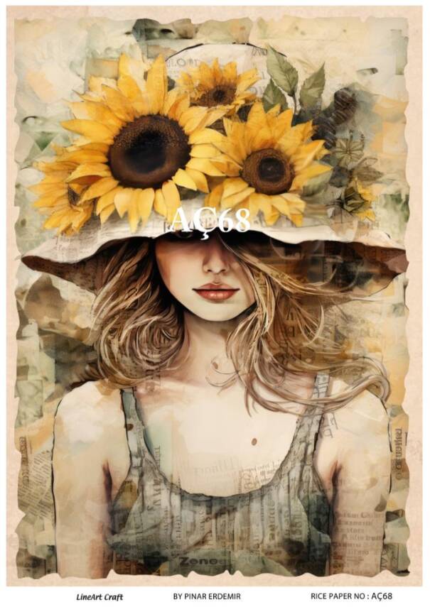 Ayçiçeği Desenli Pirinç Dekopaj Model : AÇ68 - 1