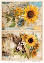 Ayçiçeği Desenli Pirinç Dekopaj Model : AÇ70 - Line Art