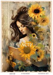 Ayçiçeği Desenli Pirinç Dekopaj Model : AÇ72 - Line Art