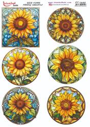 Ayçiçeği Desenli Pirinç Dekopaj Model : PT 1449 - Tual Hobi Craft İst