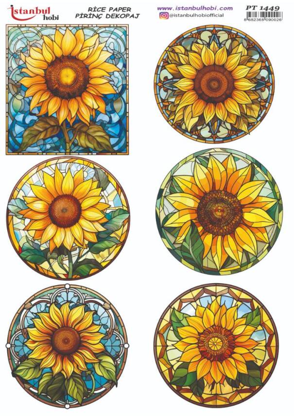 Ayçiçeği Desenli Pirinç Dekopaj Model : PT 1449 - 1