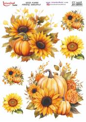 Ayçiçeği Desenli Pirinç Dekopaj Model : PT 1458 - Tual Hobi Craft İst