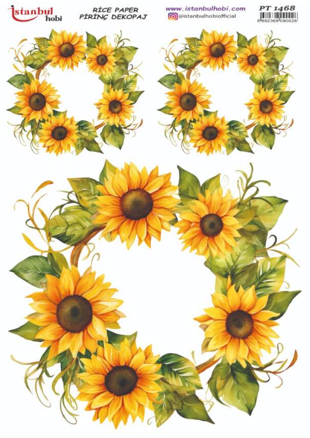 Ayçiçeği Desenli Pirinç Dekopaj Model : PT 1468 - 1