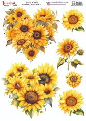 Ayçiçeği Desenli Pirinç Dekopaj Model : PT 1470 - Tual Hobi Craft İst