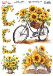 Ayçiçeği Desenli Pirinç Dekopaj Model : PT 1472 - Tual Hobi Craft İst