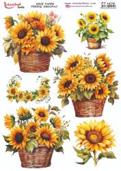 Ayçiçeği Desenli Pirinç Dekopaj Model : PT 1479 - Tual Hobi Craft İst