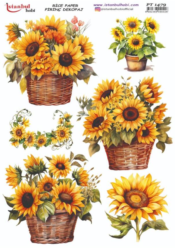 Ayçiçeği Desenli Pirinç Dekopaj Model : PT 1479 - 1