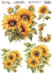 Ayçiçeği Desenli Pirinç Dekopaj Model : PT 1481 - Tual Hobi Craft İst