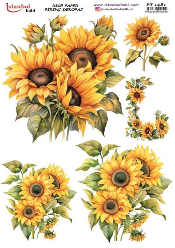 Ayçiçeği Desenli Pirinç Dekopaj Model : PT 1481 - 1