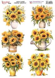 Ayçiçeği Desenli Pirinç Dekopaj Model : PT 1482 - Tual Hobi Craft İst