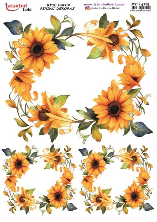 Ayçiçeği Desenli Pirinç Dekopaj Model : PT 1483 - 1