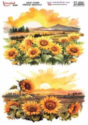 Ayçiçeği Desenli Pirinç Dekopaj Model : PT 1690 - Tual Hobi Craft İst
