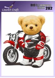 Ayıcık Desenli Kumaş Transfer Kağıdı LNT-K202 (20x20 cm) - Line Art