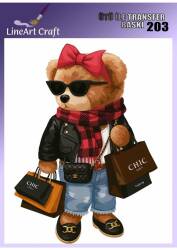 Ayıcık Desenli Kumaş Transfer Kağıdı LNT-K203 (20x20 cm) - Line Art