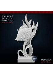 Balık Biblo Heykeli (28x14 cm) Ham Polyester - Tual Hobi Sanat