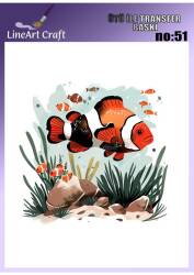 Balık Desenli Kumaş Transfer Kağıdı LNT-K051 (20x20 cm) - Line Art