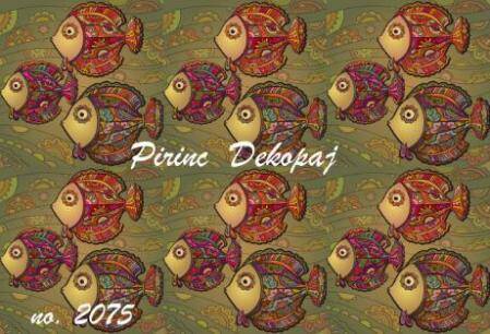 Balık Desenli Pirinç Dekopaj Model : 2075 - 1