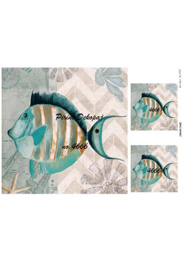 Balık Desenli Pirinç Dekopaj Model : 4666 - 1