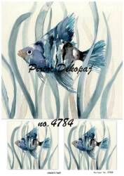 Balık Desenli Pirinç Dekopaj Model : 4784 - Line Art