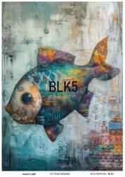 Balık Desenli Pirinç Dekopaj Model : BLK05 - Line Art