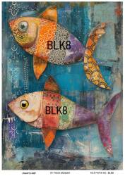 Balık Desenli Pirinç Dekopaj Model : BLK08 - Line Art