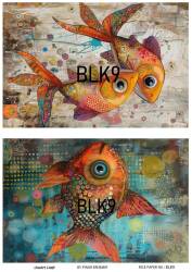 Balık Desenli Pirinç Dekopaj Model : BLK09 - Line Art