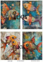 Balık Desenli Pirinç Dekopaj Model : BLK14 - Line Art