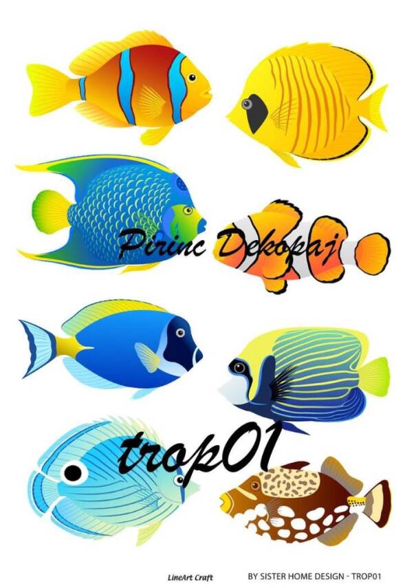 Balık Desenli Pirinç Dekopaj Model : Trap01 - 1