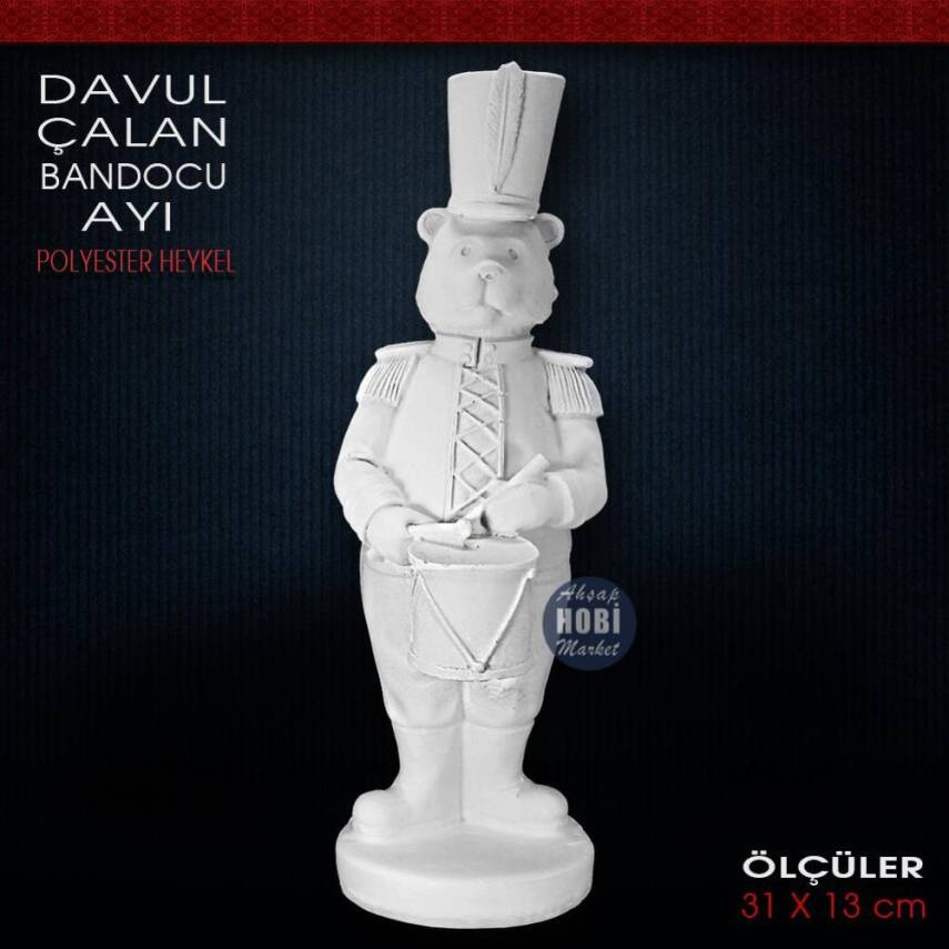 Bandocu Ayılar Biblo Seti (2 Parça) Ham Polyester - 2