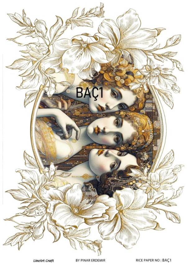 Barok Çiçek Desenli Pirinç Dekopaj Model : BAÇ001 - 1