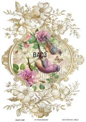 Barok Çiçek Desenli Pirinç Dekopaj Model : BAÇ003 - Line Art