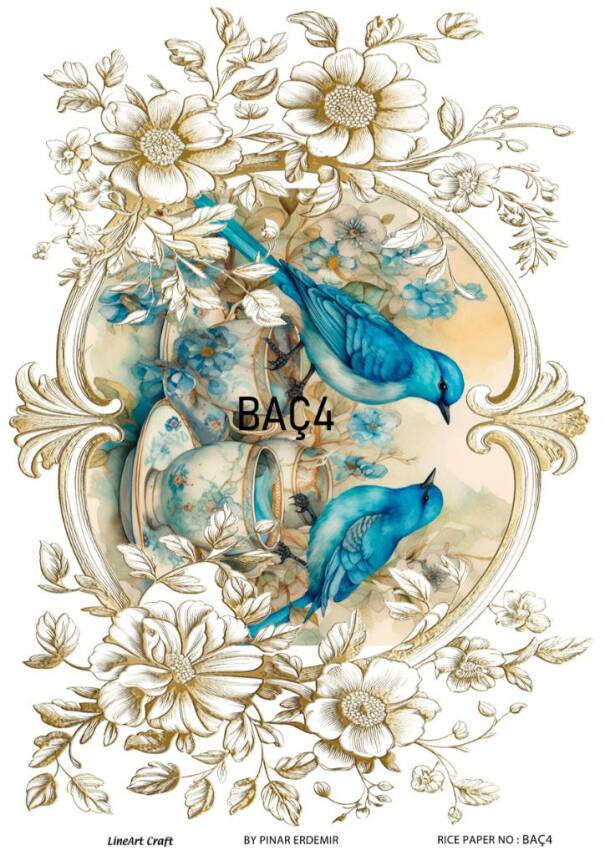 Barok Çiçek Desenli Pirinç Dekopaj Model : BAÇ004 - 1