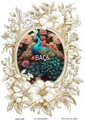 Barok Çiçek Desenli Pirinç Dekopaj Model : BAÇ006 - Line Art