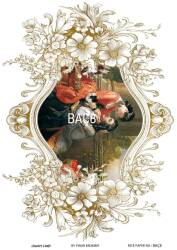 Barok Çiçek Desenli Pirinç Dekopaj Model : BAÇ008 - Line Art