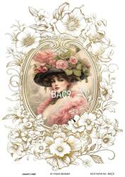 Barok Çiçek Desenli Pirinç Dekopaj Model : BAÇ009 - Line Art