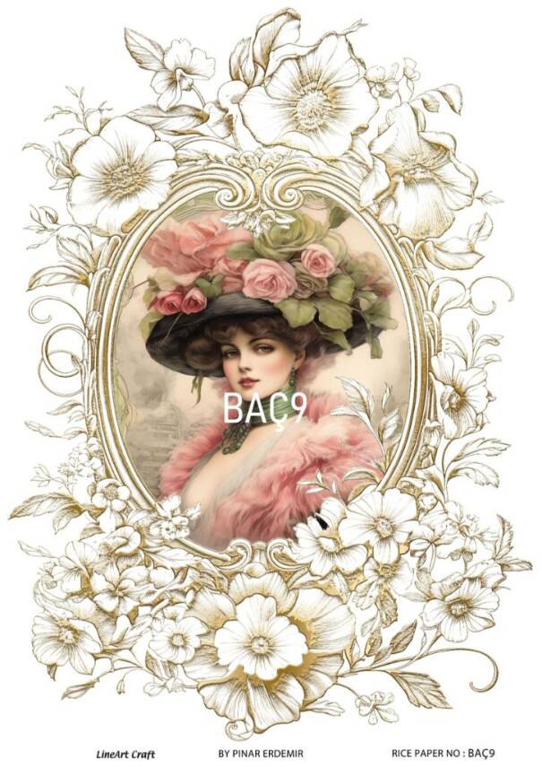 Barok Çiçek Desenli Pirinç Dekopaj Model : BAÇ009 - 1