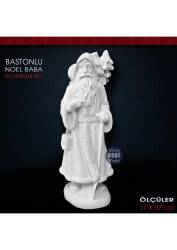 Bastonlu Noel Baba Biblo (17x7 cm) Ham Polyester - Tual Hobi Sanat