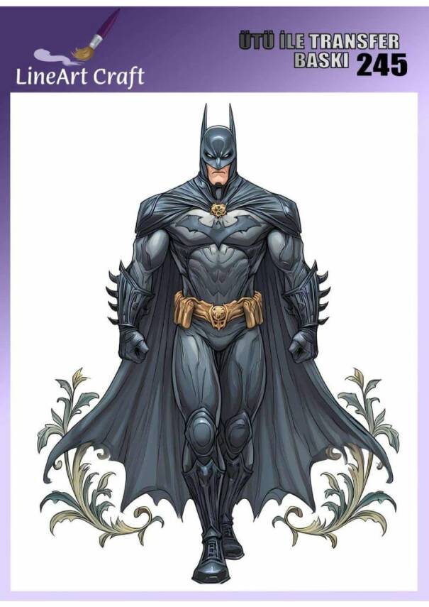 Batman Desenli Kumaş Transfer Kağıdı LNT-K245 (20x20 cm) - 1