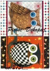 Baykuş Desenli Pirinç Dekopaj Model : 2751 - Line Art