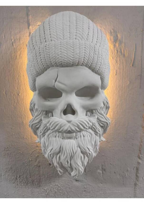 Bereli Kurukafa Duvar Dekor Heykeli Işıklı (47x26 cm) - 1