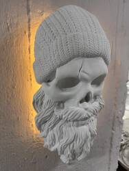 Bereli Kurukafa Duvar Dekor Heykeli Işıklı (47x26 cm) - Tual Hobi Sanat (1)