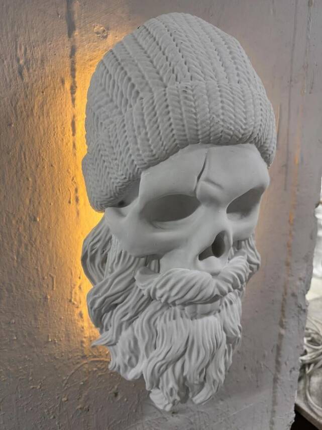 Bereli Kurukafa Duvar Dekor Heykeli Işıklı (47x26 cm) - 2