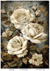 Beyaz Gül Desenli Pirinç Dekopaj Model : BG04 - Line Art